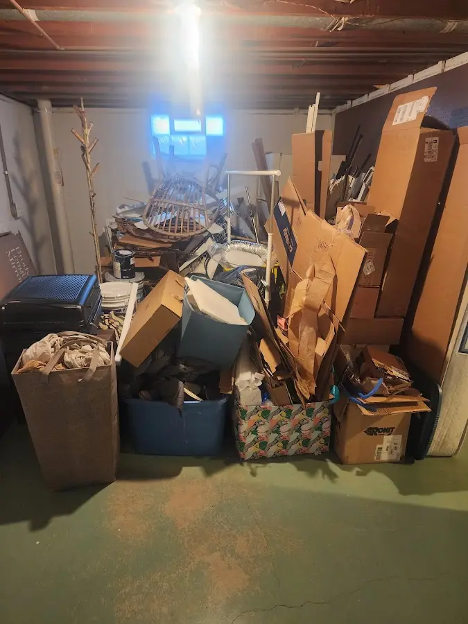 Roll-off dumpster container at job site for Cleanout Dumpster Rental in Highland Acres